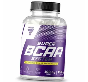 BCAA с Таурином и Витамином В6, Super BCAA System, Trec Nutrition  150капс (28101009)