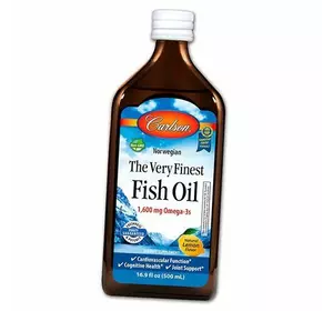 Норвежский Рыбий Жир, The Very Finest Fish Oil, Carlson Labs  500мл Лимон (67353021)