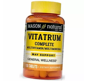 Мультивитаминный комплекс, Vitatrum Complete Multivitamin & Multimineral, Mason Natural  150таб (36529020)