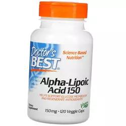 Альфа Липоевая кислота, Alpha-Lipoic Acid 150, Doctor's Best  120вегкапс (70327003)