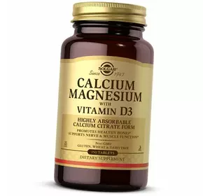 Кальций Магний Витамин Д3, Calcium Magnesium with Vitamin D3, Solgar  150таб (36313110)