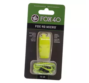 Свисток судейский Whistle Micro Safety FOX40-9513     Желтый (33508216)