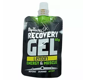 Гель для восстановления после тренировки, Recovery Gel, BioTech (USA)  60г Лимон (16084004)