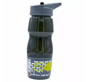 Бутылка для воды со стаканом 6623 No branding  600мл Черный (09429012)