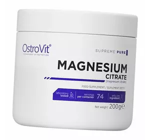 Магний Цитрат, Magnesium Citrate, Ostrovit  200г Без вкуса (36250059)