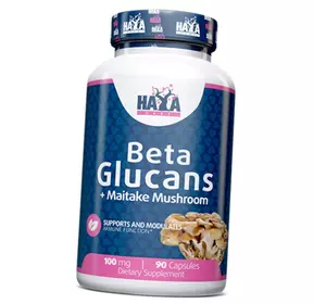 Бета-глюканы с экстрактом гриба майтаке, Beta Glucans 100, Haya  90капс (72405016)