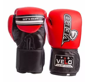 Перчатки боксерские VL-8186 Velo  12oz Красно-черный (37241010)