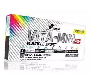 Мультивитамины для мужчин 40+, Vita-Min Multiple Sport 40 Plus, Olimp Nutrition  60капс (36283085)