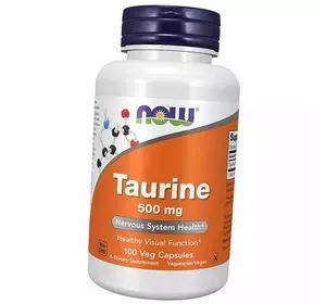 Таурин для глаз и нервной системы, Taurine 500, Now Foods  100вегкапс (27128023)