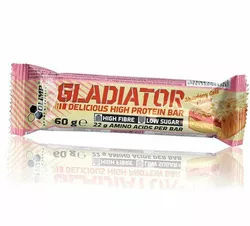 Протеиновый батончик с низким содержанием сахара, Gladiator, Olimp Nutrition  60г Клубничный пирог (14283003)