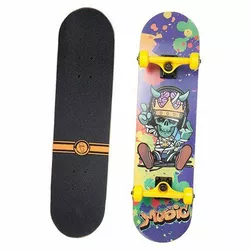 Скейтборд деревянный в сборе SK-414-11 No branding   Фиолетовый (60429388)