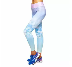 Лосины для фитнеса и йоги 1630 Domino  L Бело-фиолетовый (06507030)
