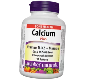 Витамины для костей, Calcium Plus, Webber Naturals  90гелкапс (36485002)