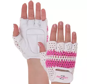 Перчатки для фитнеса женские SB-161958 Zelart  S Бело-розовый (07363073)