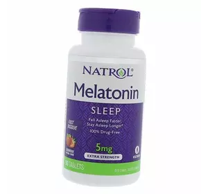 Мелатонин быстрорастворимый, Melatonin Fast Dissolve 5, Natrol  90таб Клубника (72358011)