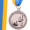 Медаль спортивная с лентой Баскетбол C-7019     Серебряный (33508311)