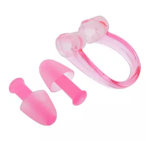 Беруши для плавания и зажим для носа HN-1081    Розовый (60508312)