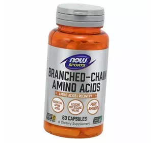 Аминокислоты, BCAA для восстановления, Branched Chain Amino, Now Foods  60капс (28128002)