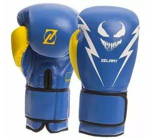 Перчатки боксерские BO-1420 Zelart  12oz Сине-желтый (37363058)