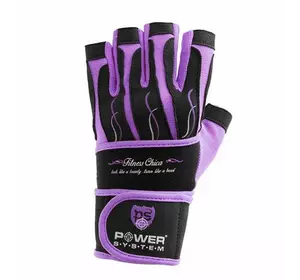 Перчатки для фитнеса и тяжелой атлетики PS-2710 Fitness chica Power System  L Фиолетовый (07227016)