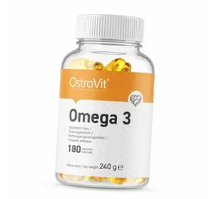 Жирные кислоты, Омега 3, Omega 3, Ostrovit  180капс (67250005)