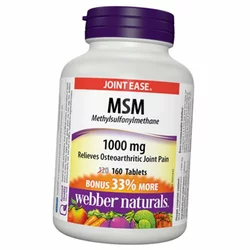 Метилсульфонилметан, MSM 1000, Webber Naturals  160таб (03485006)