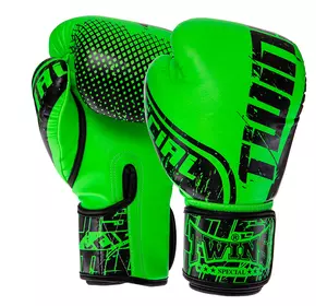 Перчатки боксерские FBGVS12-TW7 Twins  10oz Черно-зеленый (37426154)