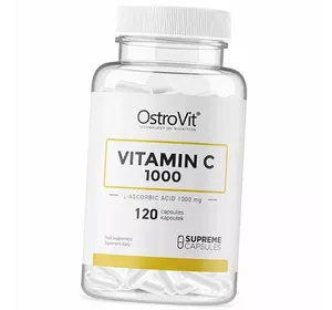 Витамин С, Аскорбиновая кислота, Vitamin C 1000 Caps, Ostrovit  120капс (36250069)