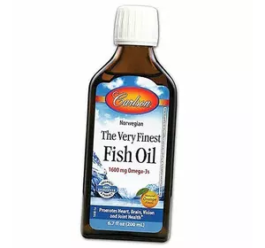 Норвежский Рыбий Жир, The Very Finest Fish Oil, Carlson Labs  200мл Апельсин (67353021)