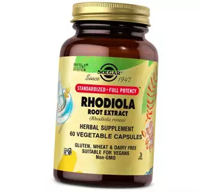 Экстракт корня родиолы, Rhodiola Root Extract, Solgar  60вегкапс (71313021)