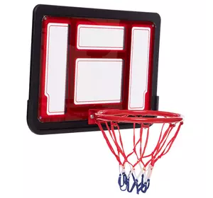 Мини-щит баскетбольный с кольцом и сеткой S881AB    Красный (57508493)