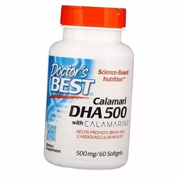 Каламарин, Докозагексаеновая кислота, Calamari DHA 500, Doctor's Best  60гелкапс (67327001)
