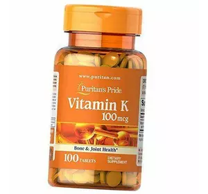 Витамин К, Vitamin K 100, Puritan's Pride  100таб (36367071)