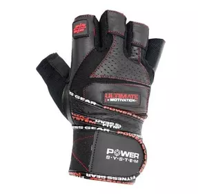 Перчатки для тяжелой атлетики PS-2810 Ultimate Motivation Power System  XL Черно-красный (07227048)
