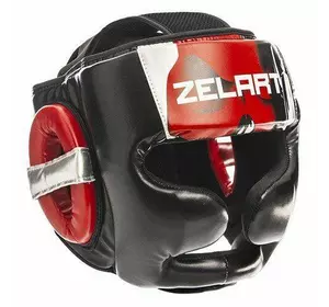 Шлем боксерский с полной защитой BO-1320 Zelart  M Черно-красный (37363092)