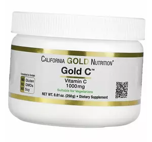 Витамин С, Аскорбиновая кислота, Gold C Powder 1000, California Gold Nutrition  250г (36427009)