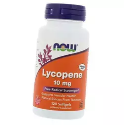 Ликопин из Натурального экстракта томата, Lycopene 10, Now Foods  120гелкапс (70128014)