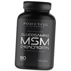 Глюкозамин и Хондроитин с MСM, Glucosamine MSM Chondroitin, Powerful Progress  90таб (03401001)