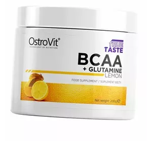 Аминокислоты ВСАА и Глютамином, BCAA + glutamine, Ostrovit  200г Лимон (28250001)