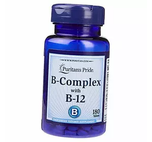 Витамины группы В, Vitamin B-Complex with B-12, Puritan's Pride  180таб (36367002)