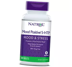 5-гидрокситриптофан для нервной системы и настроения, Mood Positive 5-HTP, Natrol  50таб (72358015)