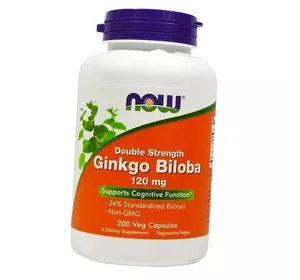 Экстракт Гинкго Билоба, Ginkgo Biloba 120, Now Foods  200вегкапс (71128008)