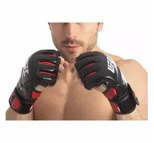 Перчатки для ММА UFC08 No branding  L Черно-красный (37429091)