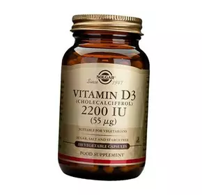 Витамин Д3, Vitamin D3 2200, Solgar  100вегкапс (36313133)