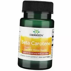 Витамин А, Beta-Carotene 10000, Swanson  100гелкапс (36280053)
