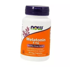 Мелатонин, Melatonin 5, Now Foods  60вегкапс (72128009)