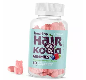 Витамины для кожи и волос, Healthy Hair Koala Gummies, Ostrovit  60таб Черника-малина (36250052)
