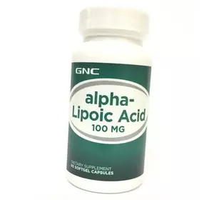 Альфа Липоевая кислота, Alpha Lipoic Acid 100, GNC  60гелкапс (70120001)