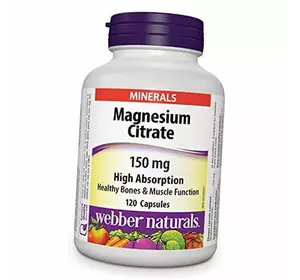 Магний Цитрат, Magnesium Citrate 150, Webber Naturals  120капс (36485010)