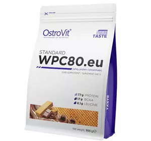 Концентрат Сывороточного Протеина, WPC80.eu standart, Ostrovit  900г Шоколадные вафли (29250004)